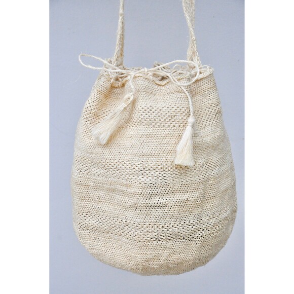 Yute Bucket Bag LARGE Crochet Straw Sisal Jute Market Bag - Natural Fiber Bag - Picture 10 of 10